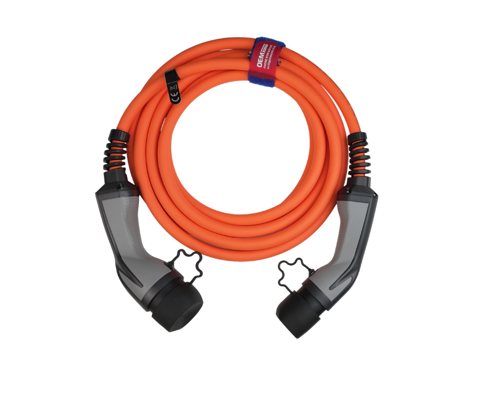 BEST2T232O EV Power Type 2 to Type 2 32Amp Lead, 3P, 5m (hi vis cable) 940 x788 (2)