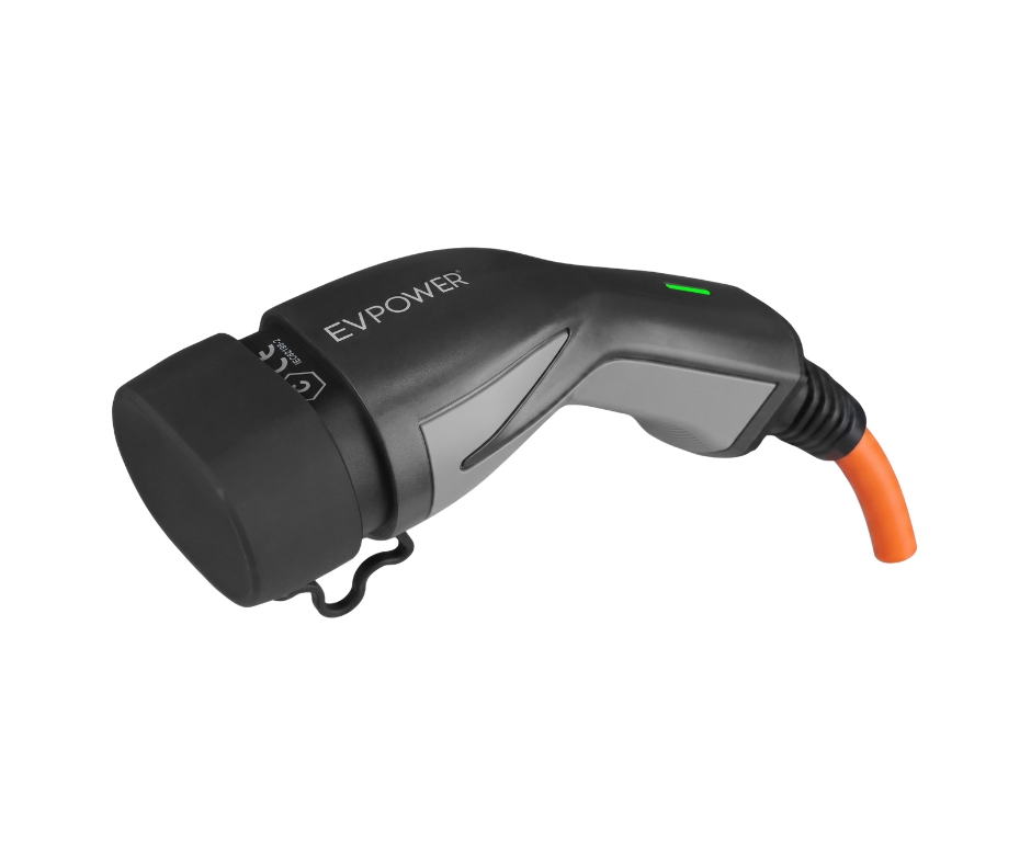 BEST2T232O EV Power Type 2 to Type 2 32Amp Lead, 3P, 5m (hi vis cable) 940 x788