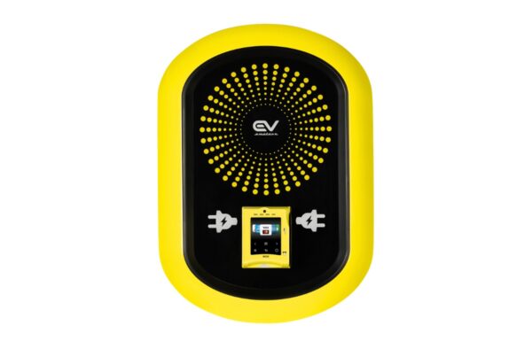 EV Meter Pay2 Dual Socket, 22 kW Tap and Go EV Wall Charger (3-phase)