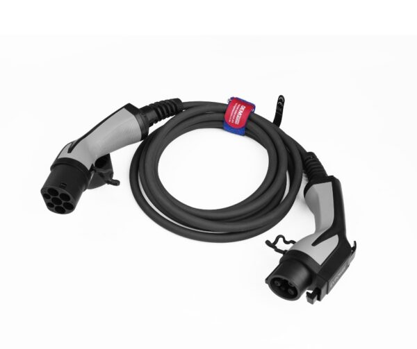 Type 2 to Type 1 Lead, 5m with charging light (storm)